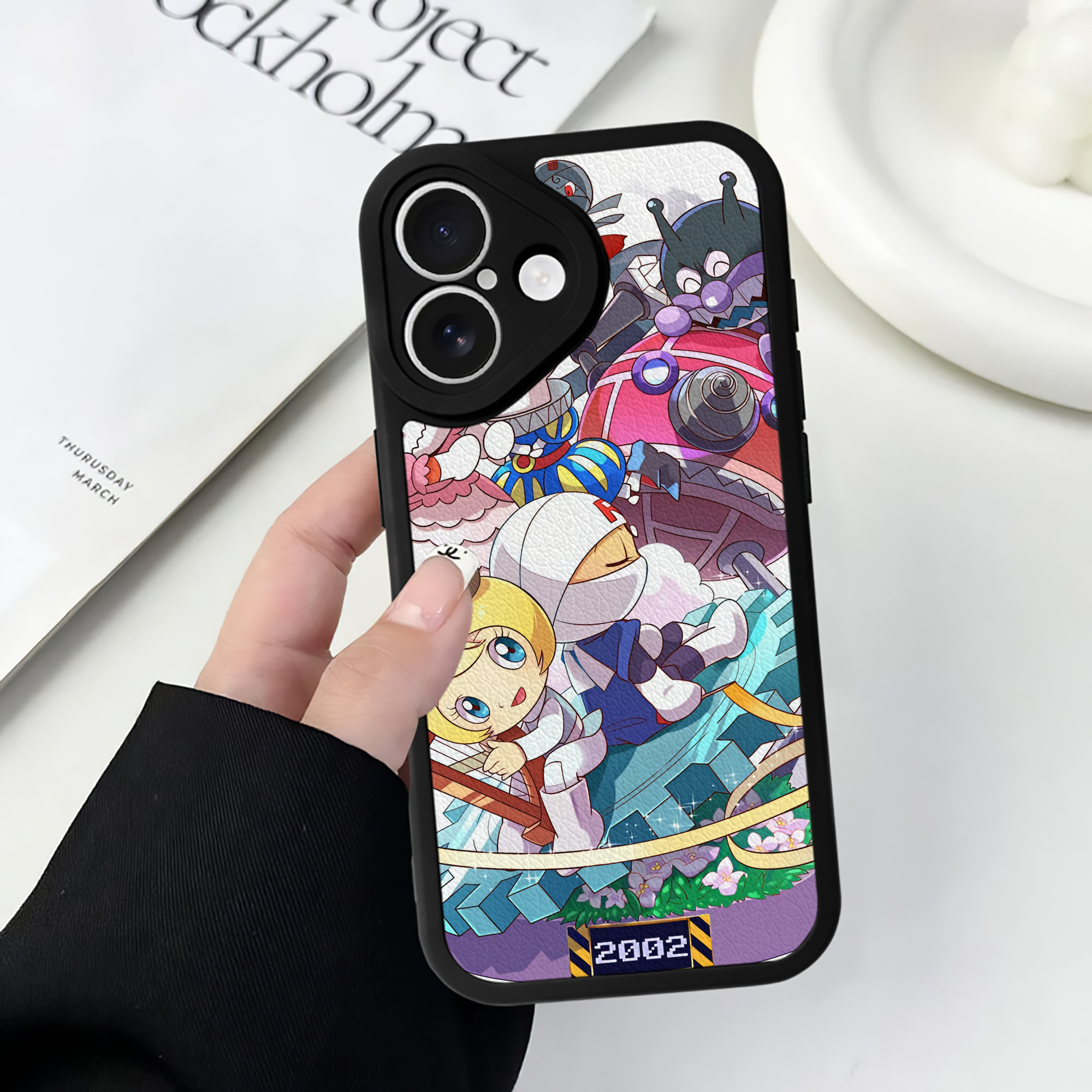（画像用） アンパンマン Anpanman 【iPhone 16シリーズ対応】シリコンスマホケース（レザー調） 材質：シリコン